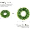 image:imagePinkpum 20 Eucalyptus Wreath 6FT Flower 17 Artificial Silk Flowers Set 9 for Front Door White Floral Fireplace Table Hanging Porch Wall Home Decor Farmhouse Indoor Outdoor Summer Spring GarlandDark Green