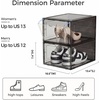 image:imagePinkpum Upgraded Hard Shoe Storage Box 6 Pack XLarge Fit Size 12 Thicken amp Sturdy Clear Plastic Stackable Shoe Organizer Box Closet Sneaker Storage Display Case Holder Bins with Magnetic Door WhiteBlack Clear