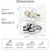 image:imagePinkpum Upgraded Hard Shoe Storage Box 6 Pack XLarge Fit Size 12 Thicken amp Sturdy Clear Plastic Stackable Shoe Organizer Box Closet Sneaker Storage Display Case Holder Bins with Magnetic Door WhiteClear