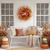 image:image20 Fall Wreath Autumn Wreath Thanksgiving Artificial Daisy Wall Decor Frount Door Farmhouse Home Porch Outdoor Indoor Holiday Harvest Decor
