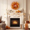 image:image20 Fall Wreath Autumn Wreath Thanksgiving Artificial Daisy Wall Decor Frount Door Farmhouse Home Porch Outdoor Indoor Holiday Harvest Decor