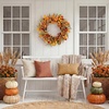 image:image20 Fall Wreath Autumn Wreath Thanksgiving Artificial Pumpkin Wall Decor Frount Door Farmhouse Home Porch Outdoor Indoor Holiday Harvest Decor