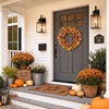 image:image20 Fall Wreath Autumn Wreath Thanksgiving Artificial Pumpkin Wall Decor Frount Door Farmhouse Home Porch Outdoor Indoor Holiday Harvest Decor
