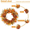 image:image20 Fall Wreath Autumn Wreath Thanksgiving Artificial Pumpkin Wall Decor Frount Door Farmhouse Home Porch Outdoor Indoor Holiday Harvest Decor