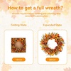 image:image20 Fall Wreath Autumn Wreath Thanksgiving Artificial Pumpkin Wall Decor Frount Door Farmhouse Home Porch Outdoor Indoor Holiday Harvest Decor