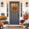 image:image20 Fall Wreath Autumn Wreath Thanksgiving Artificial Pumpkin Wall Decor Frount Door Farmhouse Home Porch Outdoor Indoor Holiday Harvest Decor