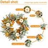 image:image20 Fall Wreath Autumn Wreath Thanksgiving Artificial Pumpkin Wall Decor Frount Door Farmhouse Home Porch Outdoor Indoor Holiday Harvest Decor Lambs Ear
