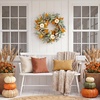 image:image20 Fall Wreath Autumn Wreath Thanksgiving Artificial Pumpkin Wall Decor Frount Door Farmhouse Home Porch Outdoor Indoor Holiday Harvest Decor Lambs Ear