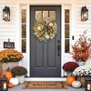 image:image20 Fall Wreath Autumn Wreath Thanksgiving Artificial Pumpkin Wall Decor Frount Door Farmhouse Home Porch Outdoor Indoor Holiday Harvest Decor Lambs Ear