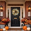 image:image20 Fall Wreath Autumn Wreath Thanksgiving Artificial Pumpkin Wall Decor Frount Door Farmhouse Home Porch Outdoor Indoor Holiday Harvest Decor Lambs Ear