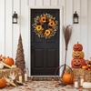 image:image20 Fall Wreath Autumn Wreath Thanksgiving Artificial Pumpkin Wall Decor Frount Door Farmhouse Home Porch Outdoor Indoor Holiday Harvest Decor Sunflower Pine Cones