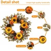 image:image20 Fall Wreath Autumn Wreath Thanksgiving Artificial Pumpkin Wall Decor Frount Door Farmhouse Home Porch Outdoor Indoor Holiday Harvest Decor Sunflower Pine Cones