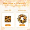 image:image20 Fall Wreath Autumn Wreath Thanksgiving Artificial Pumpkin Wall Decor Frount Door Farmhouse Home Porch Outdoor Indoor Holiday Harvest Decor Sunflower Pine Cones