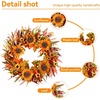 image:image22 Fall Wreath Autumn Wreath Thanksgiving Artificial Sunflower Wall Decor Frount Door Farmhouse Home Porch Outdoor Indoor Holiday Harvest Decor