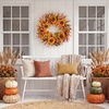 image:image22 Fall Wreath Autumn Wreath Thanksgiving Artificial Sunflower Wall Decor Frount Door Farmhouse Home Porch Outdoor Indoor Holiday Harvest Decor