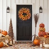 image:image22 Fall Wreath Autumn Wreath Thanksgiving Artificial Sunflower Wall Decor Frount Door Farmhouse Home Porch Outdoor Indoor Holiday Harvest Decor