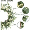 image:imagePinkpum 20 Eucalyptus Wreath for Front Door Porch Window  Green Decor for Home Farmhouse  Spring Summer Fall All Seasons Fluffy VersionWhite
