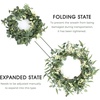 image:imagePinkpum 20 Eucalyptus Wreath for Front Door Porch Window  Green Decor for Home Farmhouse  Spring Summer Fall All Seasons Fluffy VersionWhite