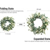image:imagePinkpum 20 Eucalyptus Wreath for Front Door Porch Window  Green Decor for Home Farmhouse  Spring Summer Fall All Seasons Fluffy VersionWhite