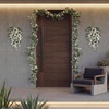 image:imagePinkpum 20 Eucalyptus Wreath for Front Door Porch Window  Green Decor for Home Farmhouse  Spring Summer Fall All Seasons Fluffy VersionWhite Set 3
