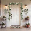 image:imagePinkpum 20 Eucalyptus Wreath for Front Door Porch Window  Green Decor for Home Farmhouse  Spring Summer Fall All Seasons Fluffy VersionWhite Set 3