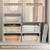 image:imagePinkpum Green Boy Closet Organizers and Storage Stackable Plastic Drawer Basket for Clothing Stackable Storage Bins Shelf Storage Container for Rv Closet Wardrobe Bedroom Bathroom Playroom Man 6 PackGrey
