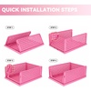 image:imagePinkpum Green Boy Closet Organizers and Storage Stackable Plastic Drawer Basket for Clothing Stackable Storage Bins Shelf Storage Container for Rv Closet Wardrobe Bedroom Bathroom Playroom Man 6 PackPink