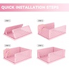 image:imagePinkpum Green Boy Closet Organizers and Storage Stackable Plastic Drawer Basket for Clothing Stackable Storage Bins Shelf Storage Container for Rv Closet Wardrobe Bedroom Bathroom Playroom Man 6 PackLight Pink