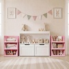 image:imagePinkpum Green Boy Closet Organizers and Storage Stackable Plastic Drawer Basket for Clothing Stackable Storage Bins Shelf Storage Container for Rv Closet Wardrobe Bedroom Bathroom Playroom Man 6 PackLight Pink