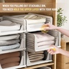 image:imagePinkpum Green Boy Closet Organizers and Storage Stackable Plastic Drawer Basket for Clothing Stackable Storage Bins Shelf Storage Container for Rv Closet Wardrobe Bedroom Bathroom Playroom Man 6 PackWhite