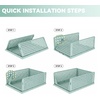 image:imagePinkpum Green Boy Closet Organizers and Storage Stackable Plastic Drawer Basket for Clothing Stackable Storage Bins Shelf Storage Container for Rv Closet Wardrobe Bedroom Bathroom Playroom Man 6 PackWhitegreen