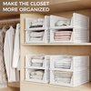 image:imagePinkpum Green Boy Closet Organizers and Storage Stackable Plastic Drawer Basket for Clothing Stackable Storage Bins Shelf Storage Container for Rv Closet Wardrobe Bedroom Bathroom Playroom Man 6 PackWhite