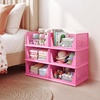 image:imagePinkpum Green Boy Closet Organizers and Storage Stackable Plastic Drawer Basket for Clothing Stackable Storage Bins Shelf Storage Container for Rv Closet Wardrobe Bedroom Bathroom Playroom Man 6 PackPink