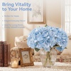 image:imagePinkpum 3 Pcs 20in Hydrangea Artificial Flowers Lifelike amp Real Touch Hydrangea Flowers for Home Decor Party Arrangements Wedding Bouquets Centerpieces Blue