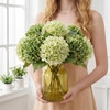 image:imagePinkpum 6 Pcs 20in Hydrangea Artificial Flowers Lifelike amp Real Touch Hydrangea Flowers for Home Decor Party Arrangements Wedding Bouquets Centerpieces Green Set