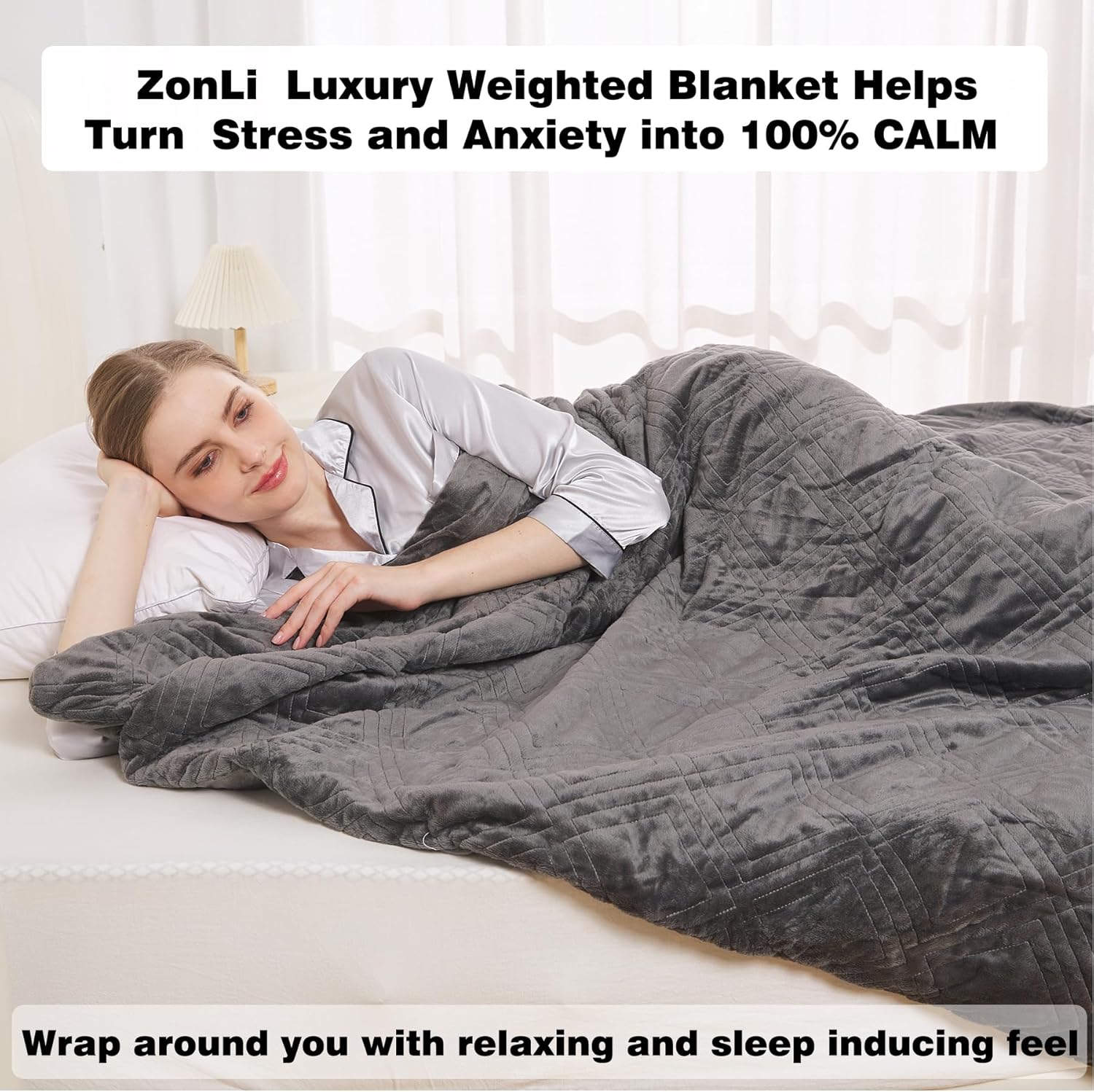 Weighted Blanket 20lbs 80x87 King Size Luxury Weighted Blankets for Adults High Breathability Heavy Blanket Soft Warm Cotton Material with Removable Duvet Cover Included