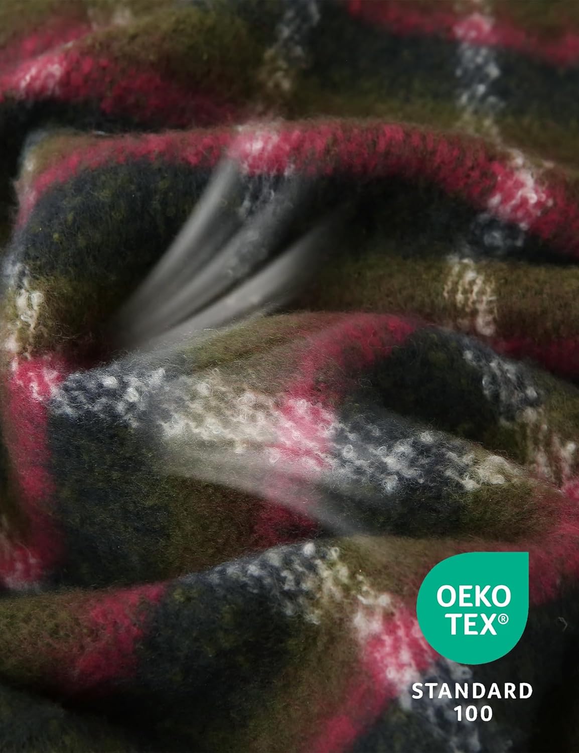 ZonLi Brown Throw Blanket 50quot x 60quot Fall Decorative Classic Blankets with Tassel for Couch Bed Sofa Chair Outdoor Cozy Warm Lightweight Blankets BrownChristmas Green