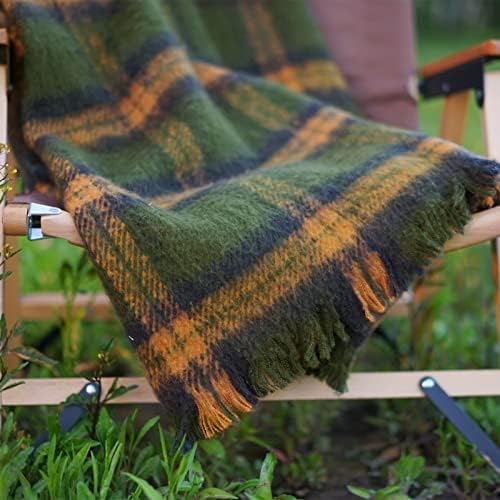 ZonLi Brown Throw Blanket 50quot x 60quot Fall Decorative Classic Blankets with Tassel for Couch Bed Sofa Chair Outdoor Cozy Warm Lightweight Blankets BrownGreen Plaid