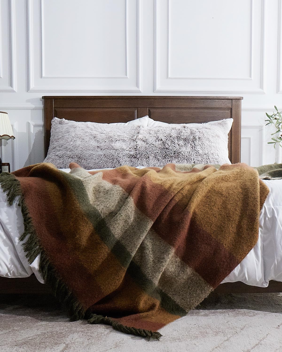 ZonLi Brown Throw Blanket 50quot x 60quot Fall Decorative Classic Blankets with Tassel for Couch Bed Sofa Chair Outdoor Cozy Warm Lightweight Blankets BrownBrown Yellow