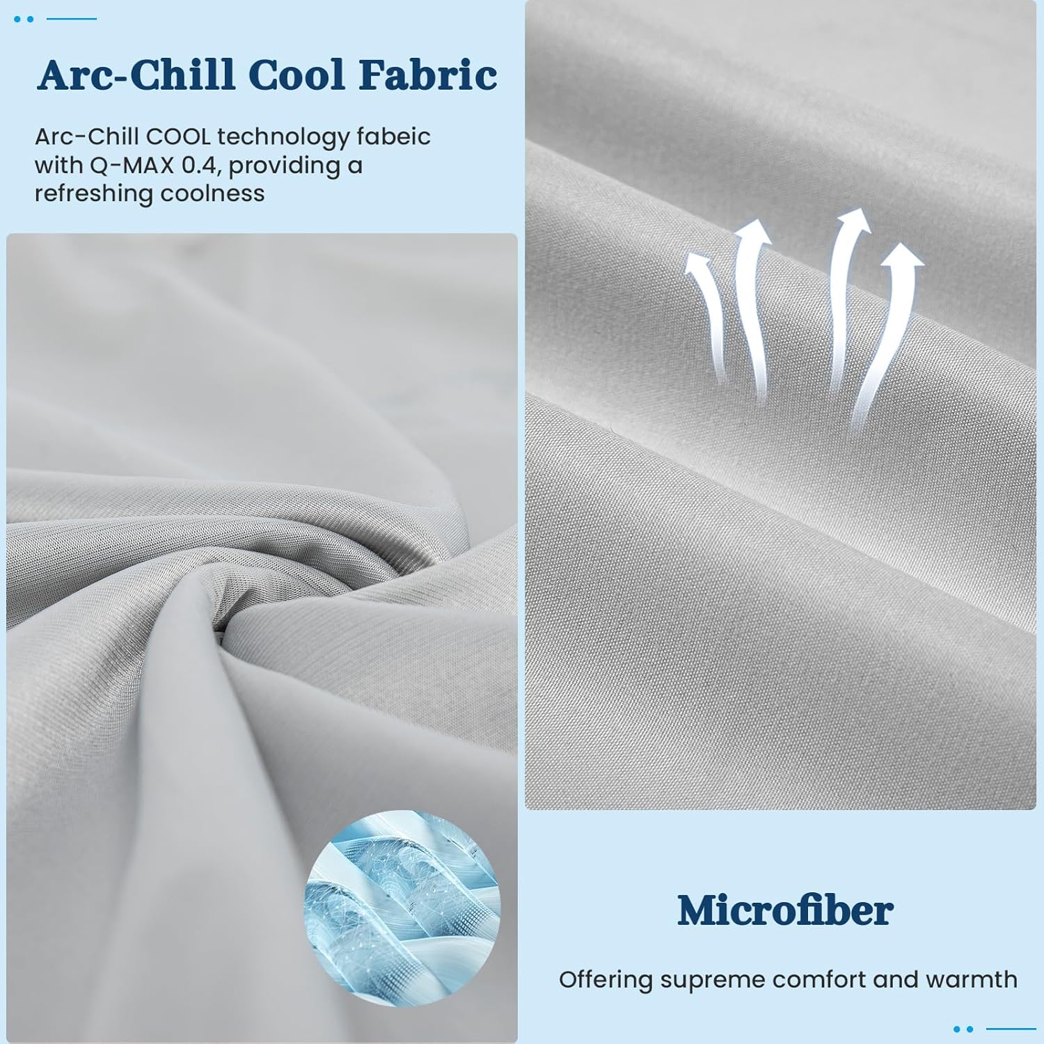 ZonLi Cooling Blanket King Size Cooling Blanket with Breathable Fabric Perfect for Hot Sleepers and Night Sweats Ideal for Summer ampamp Warm Climate Light Grey 90quotx108quot