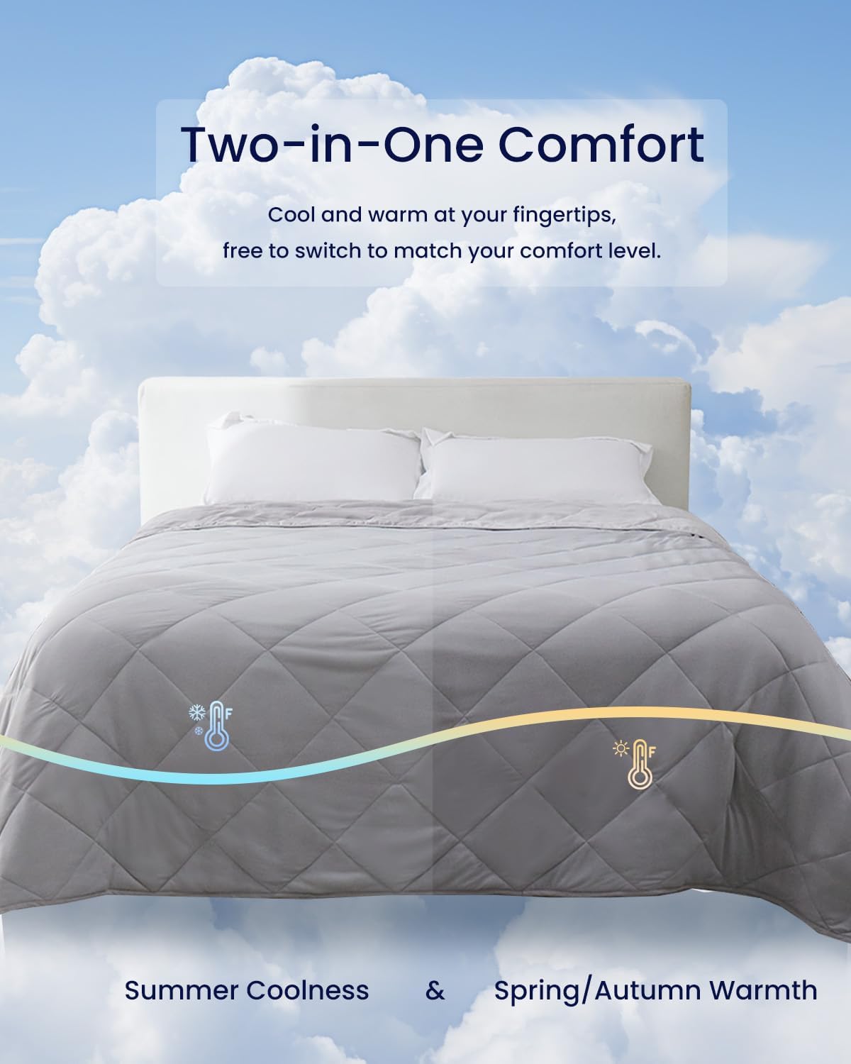 ZonLi Cooling Blanket Twin Size Cooling Blanket with Breathable Fabric Perfect for Hot Sleepers and Night Sweats Ideal for Summer ampamp Warm Climate Light Grey 60quotx80quot