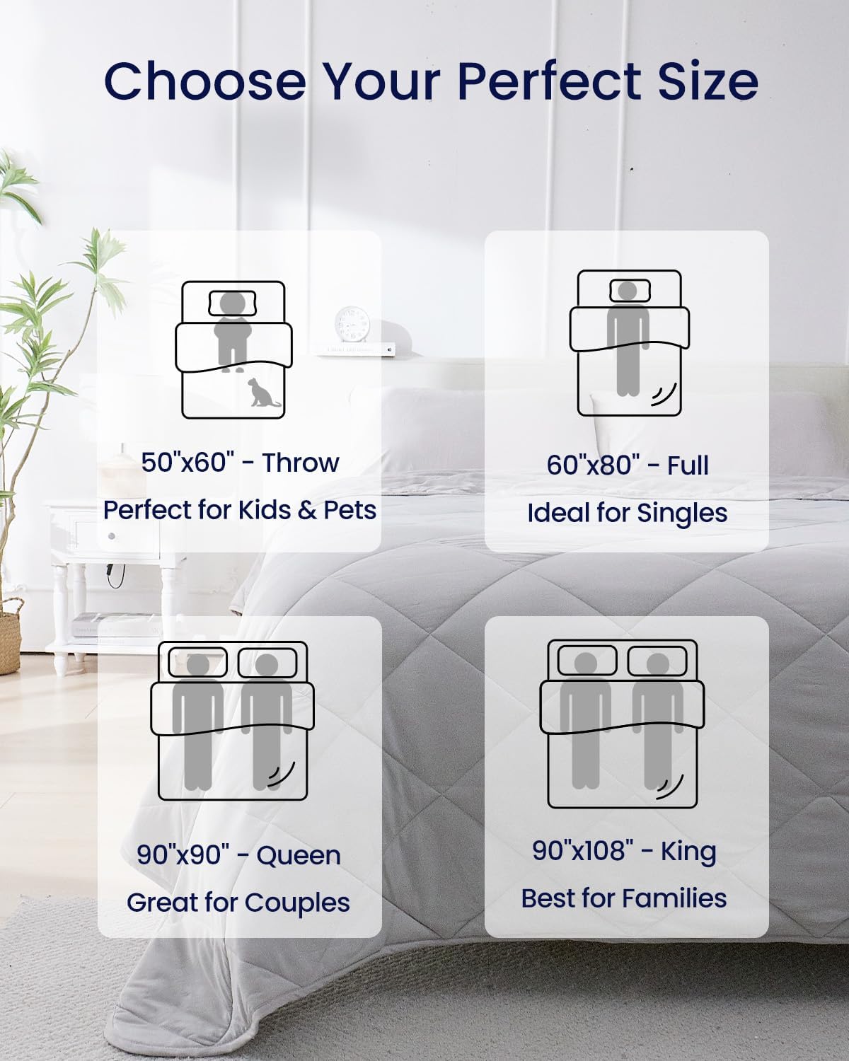 ZonLi Cooling Blanket Twin Size Cooling Blanket with Breathable Fabric Perfect for Hot Sleepers and Night Sweats Ideal for Summer ampamp Warm Climate Light Grey 60quotx80quot