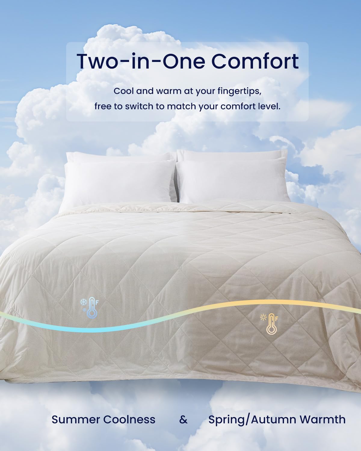 ZonLi Cooling Blanket for Hot Sleepers ampamp Night Sweats  Lightweight King Size Cooling Blanket  QMax ampgt04  Stay Cool All NightBeachside Village 90quotx108quotPlatinum