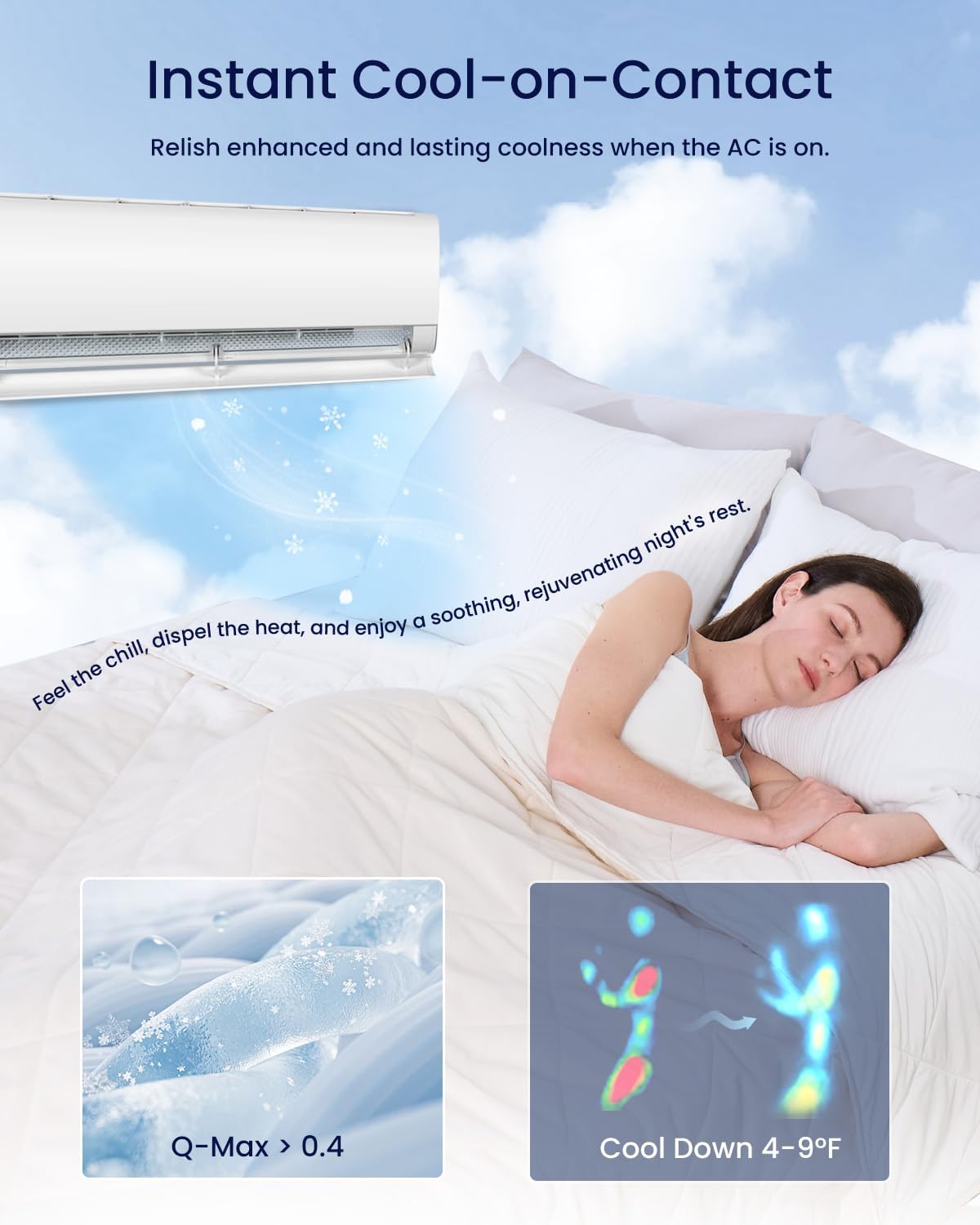 ZonLi Cooling Blanket for Hot Sleepers ampamp Night Sweats  Lightweight King Size Cooling Blanket  QMax ampgt04  Stay Cool All NightBeachside Village 90quotx108quotPlatinum