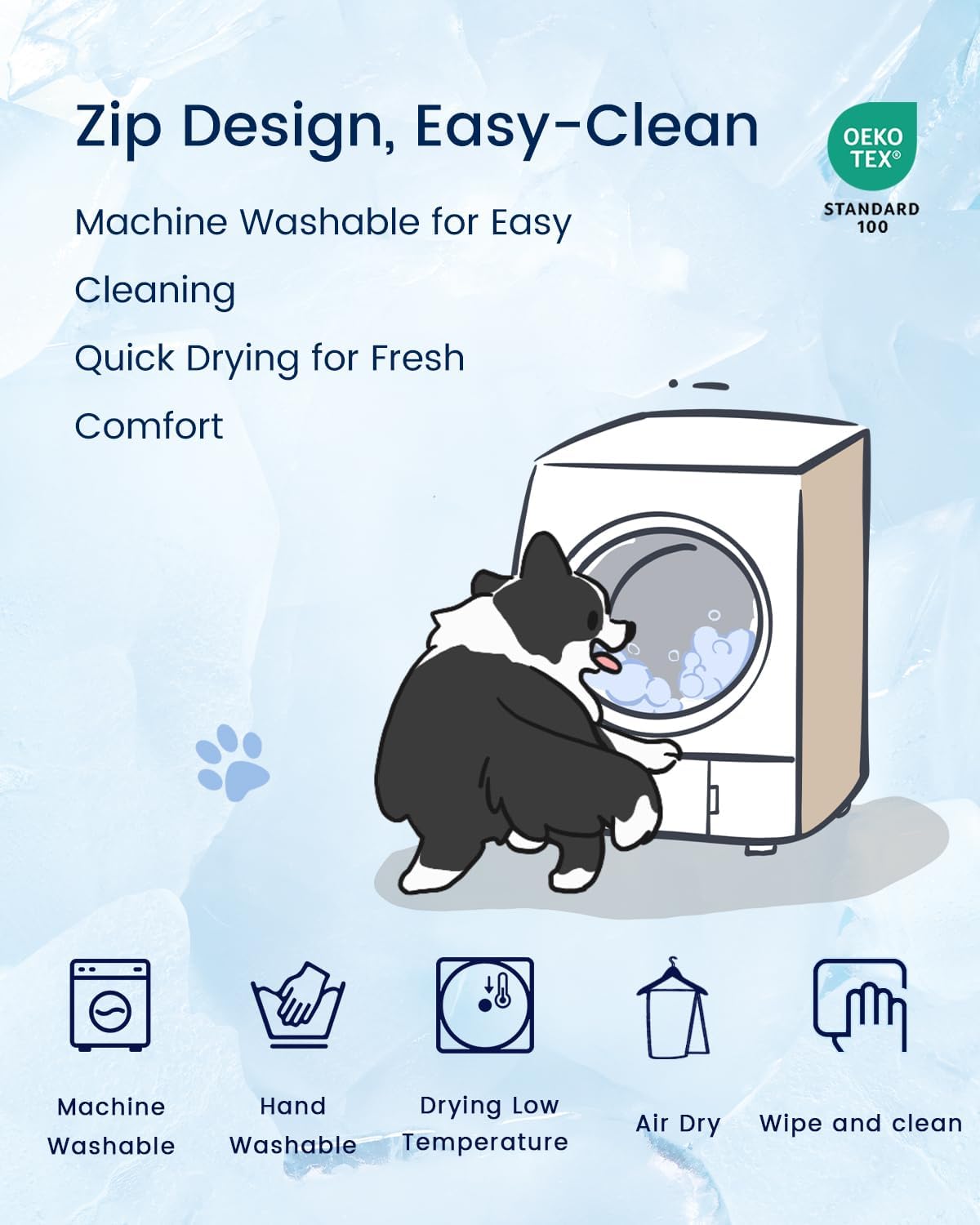 ZonLi Dog Cooling Mat 36quot x 23quotMedium Cooling Pad Reversible Cool ampamp Warm Pet Cool Mats for Dog and Cat use in Crate Kennel Bed Sofa Machine Washable Durable NonGel Glacial GreyGrey