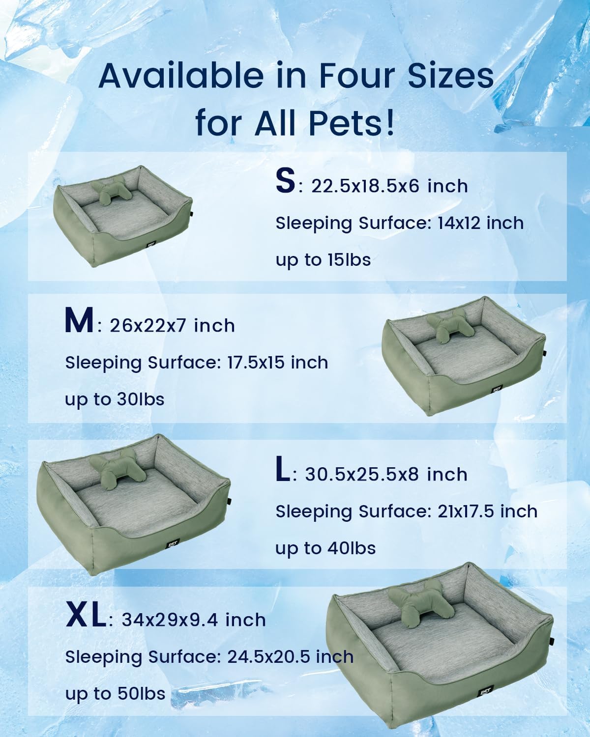 ZonLi Dog Cooling Mat 59quot x 40quotExtra Large Cooling Pad Reversible Cool ampamp Warm Pet Cool Mats for Dog and Cat use in Crate Kennel Bed Sofa Machine Washable NonGel Glacial GreyGreen