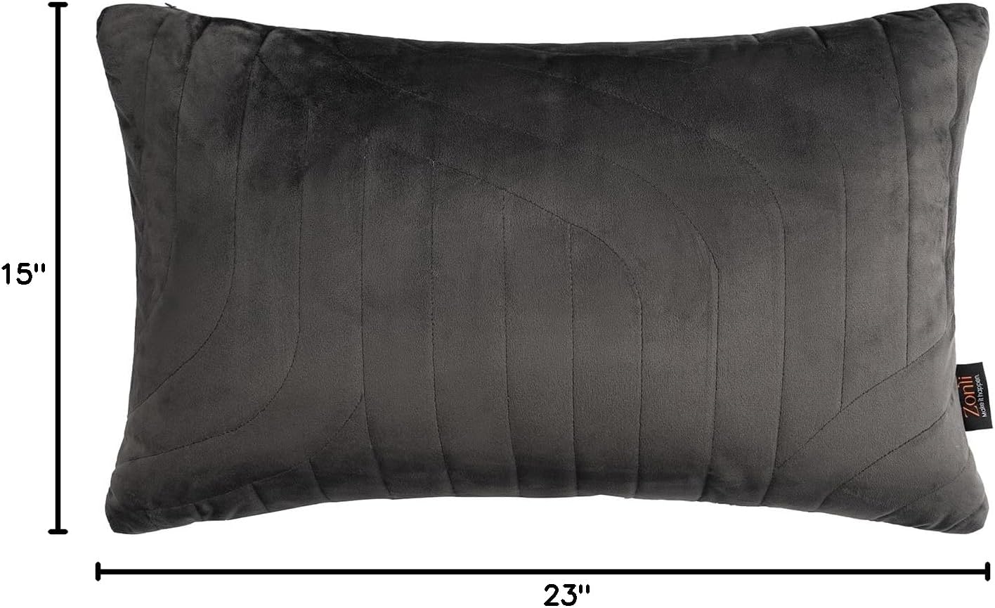 ZonLi Heated Lumbar Support Pillow for Office Chair USB Heated Throw Pillow for Pain Relief Dutch Velvet Heated Back Pillow Couch Cusion 3 Heat Settings Removable and Washable PillowcaseCharcoal
