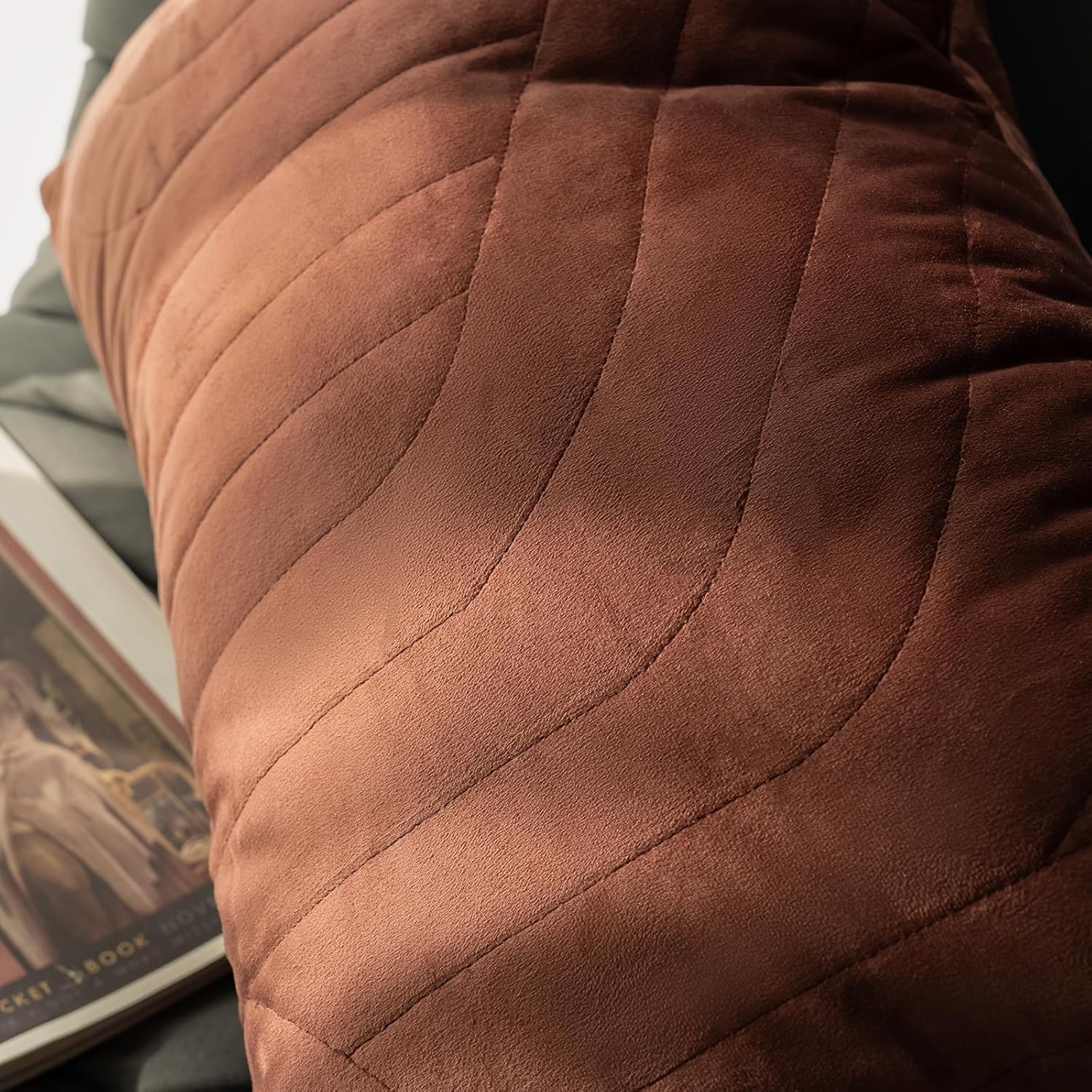 ZonLi Heated Lumbar Support Pillow for Office Chair USB Heated Throw Pillow for Pain Relief Dutch Velvet Heated Back Pillow Couch Cusion 3 Heat Settings Removable and Washable PillowcaseBurgundy