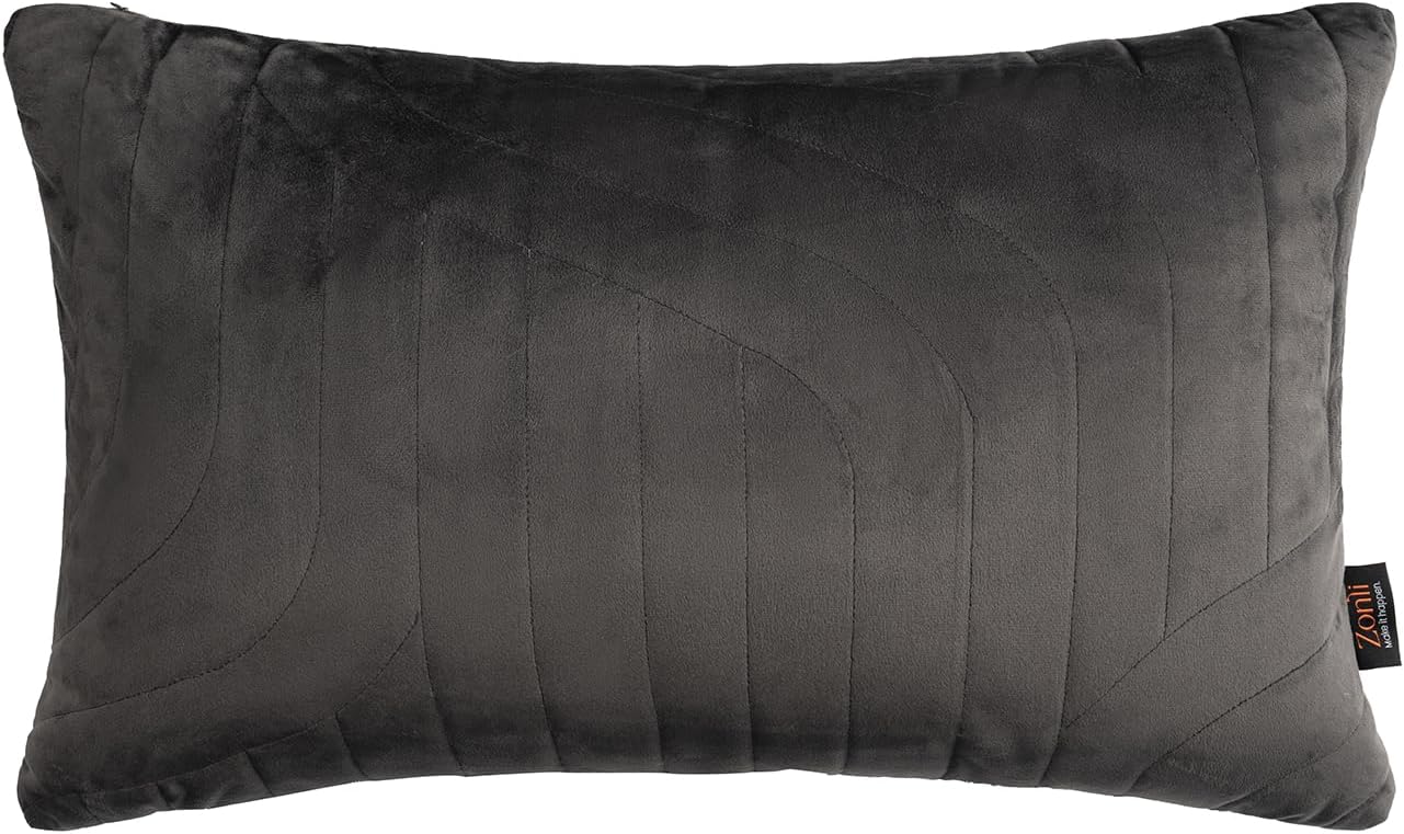 ZonLi Heated Lumbar Support Pillow for Office Chair USB Heated Throw Pillow for Pain Relief Dutch Velvet Heated Back Pillow Couch Cusion 3 Heat Settings Removable and Washable PillowcaseCharcoal