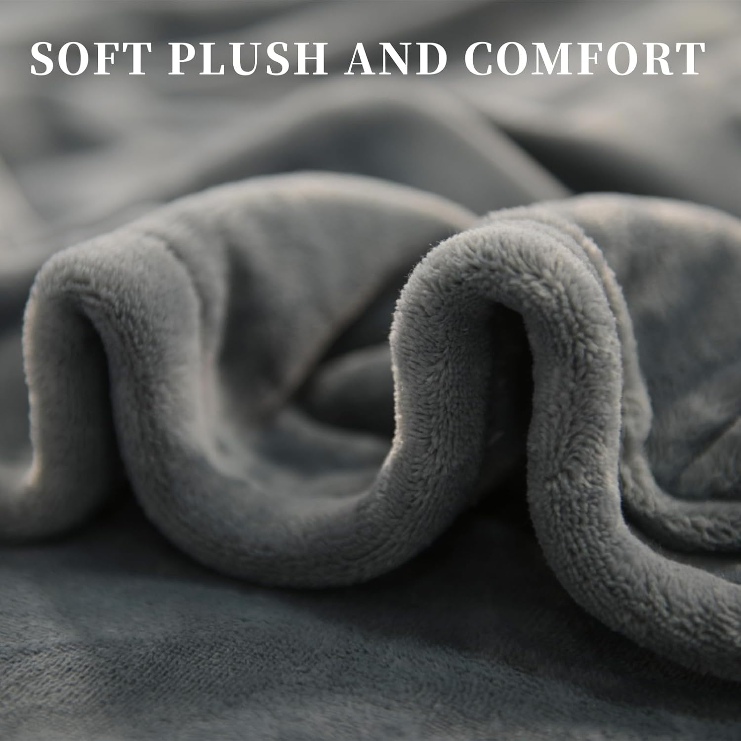 ZonLi Heated Throw Blanket Electric Blanket Throw with 6 Heating Levels ampamp 110H Auto OffMachine Washable Soft Flannel Heating Blanket for Bedroom Office CouchETL CertifiedGrey50quot 60quotGrey